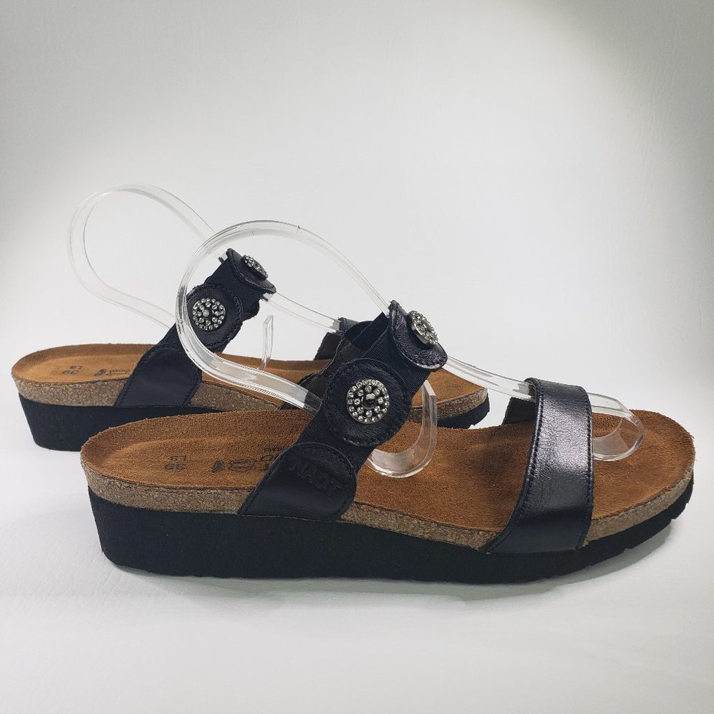 NAOT Marissa Black Rhinestone Embellished Sandal 8